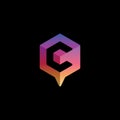 C Cube Logo Template Vector Royalty Free Stock Photo