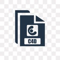 C4d vector icon isolated on transparent background, C4d transpa Royalty Free Stock Photo