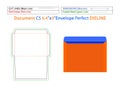 C5 Document envelope 6.4x9 inche dieline template and 3D envelope editable easily resizable Royalty Free Stock Photo
