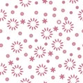 Floral design pattern. Cute seamless pink flowers on background. Vector illustration pattern Royalty Free Stock Photo