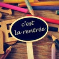 C'est la rentree, back to school written in french