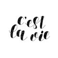 C est la vie. That is life. Brush lettering.