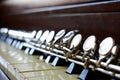 C flute laying on piano keys Royalty Free Stock Photo