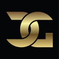 C G logo letters with gold gradient