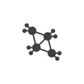 C4H8 molecular structure vector icon Royalty Free Stock Photo