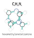 C6H12N4 hexamethylenetetramine molecule