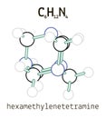 C6H12N4 hexamethylenetetramine molecule
