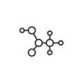 C2h4o2 molecular formula line icon Royalty Free Stock Photo