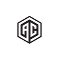 A C hexagon letter logo Royalty Free Stock Photo