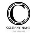 C initial logo for photography