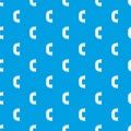 C joint pipe pattern seamless blue