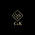 C,K letters vecttor logo.