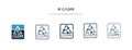 91 c/ldpe icon in different style vector illustration. two colored and black 91 c/ldpe vector icons designed in filled, outline,