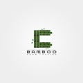 C letter, Bamboo logo template, creative vector design for business corporate,nature, elements, illustration