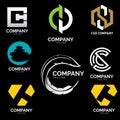 C letter based set logo. vector Royalty Free Stock Photo