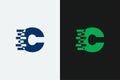 C letter iconic transformation shape vector logo design. Creative brand logo illustration Royalty Free Stock Photo