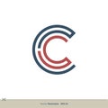 C Letter Vector Icon Logo Template Flat Design