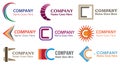 C Logo Set Royalty Free Stock Photo