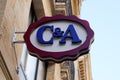 C&A logo and text sign front of clothing fashion accessories store