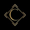 C Luxury letter logo design on black background. C letter logo design, Letter logo C, C icon design.