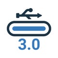 C, plug, type icon. Simple editable vector design isolated on a white background