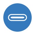 C, plug, type, usb-c, usbc icon. Blue color design