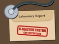 C-Reactive Protein blood test lab results Royalty Free Stock Photo