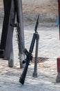 C7A1s with attached carrying handle and rear sight assemblies. Rifle of Danish Royal Guards