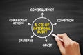 5 C's of Internal Audit, mind map text concept for presentations and reports Royalty Free Stock Photo