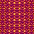 Seamless Purple Orange Yellow Diamond Shape Pattern