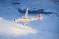 C-Series and Swis-Airforce performing a Air show at Lauberhorn ski world cup