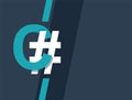 C Sharp programming language and disciplines Royalty Free Stock Photo