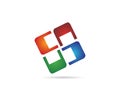 c4 square logo icon template