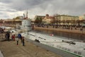 C-189 Submarine Floating Museum in St. Petersburg Royalty Free Stock Photo