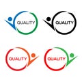 Colorful quality stock icon, flat design