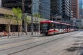 C-Train in downtown Calgary, Alberta Royalty Free Stock Photo