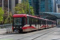 C-Train in downtown Calgary, Alberta Royalty Free Stock Photo