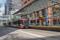 C-Train in downtown Calgary, Alberta Royalty Free Stock Photo