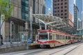 C-Train in downtown Calgary, Alberta Royalty Free Stock Photo