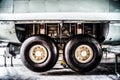 C130 twin wheel of righthand side Royalty Free Stock Photo