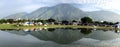 Panoramic of El Avila National Park famous mountain with reflections in Caracas, Venezuela Royalty Free Stock Photo