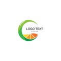 C Vitamin & Orange Logo. Symbol & Icon Vector Template.