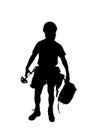C50 Rock climber silhouette Royalty Free Stock Photo