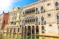 Ca` d`Oro Palace in Grand Canal of Venice, Italy Royalty Free Stock Photo