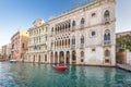 The Ca\' d\'Oro or Palazzo Santa Sofia, a palace on the Grand Canal Royalty Free Stock Photo