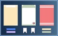 Notepad notebook sticky note page collection bookmark paper set blank colorful empty document list write space memo vector Royalty Free Stock Photo