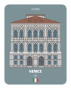 Ca Pesaro Palace in Venice, Italy. Architectural symbols of European cities