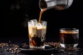 Ca Phe Sua Da, AI generative Vietnamese iced coffee made with sweet condensed milk, strong coffee, and ice