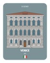 Ca Rezzonico Palace in Venice, Italy. Architectural symbols of European cities Royalty Free Stock Photo