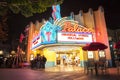 CA,USA Jan 3,2013 : a night colorful of the entrance of a souvenir shop in universal studios hollywood